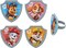 Paw Patrol Reporting For Duty Rings, Cupcake Decorations Featuring Chase, Marshall, Skye, And Rubble - 12 Pack